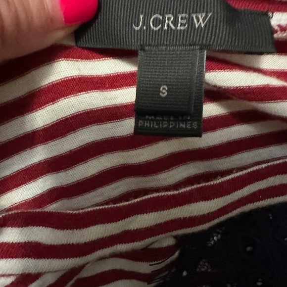 J.Crew red and white striped top - Picture 3 of 3